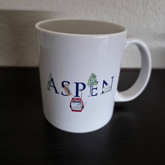New ASPEN Colorado Mug Coffee Cup White Ceramic from Gorsuch Store Aspen - Picture 1 of 4